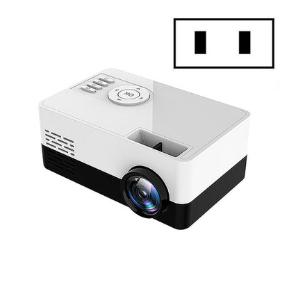 S261/J16 Home Mini HD 1080P Portable LED Projector, Support TF Card / AV / U Disk, Plug Specification:US Plug(White Black) - Consumer Electronics by buy2fix | Online Shopping UK | buy2fix