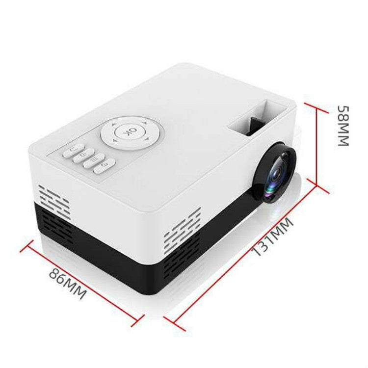 S261/J16 Home Mini HD 1080P Portable LED Projector, Support TF Card / AV / U Disk, Plug Specification:UK Plug(Yellow White) - Consumer Electronics by buy2fix | Online Shopping UK | buy2fix