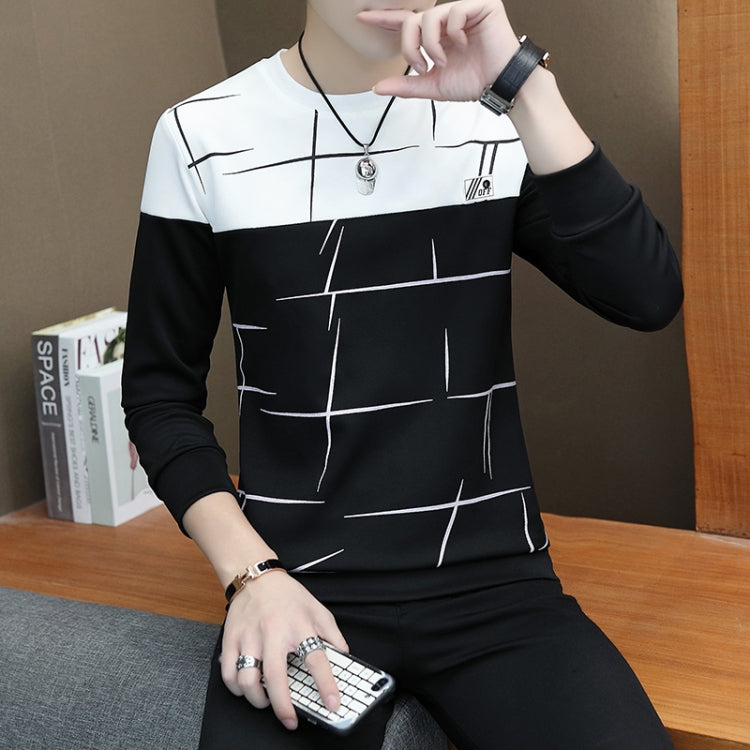 Long Sleeve Crew Neck Printed SweaterShirt Bottoming Shirt, Size: M(Black) - Short Sleeve by buy2fix | Online Shopping UK | buy2fix