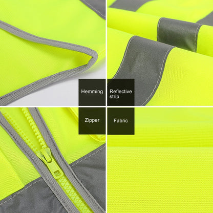 Multi-pockets Safety Vest Reflective Workwear Clothing, Size:M-Chest 112cm(Green) - Reflective Safety Clothing by buy2fix | Online Shopping UK | buy2fix