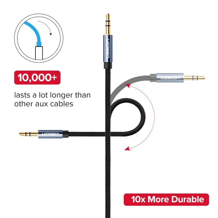 Ugreen AV112 Audio Cable 3.5mm Speaker Line Aux Cable, Length:1m(Blue) - Aux Cable by Ugreen | Online Shopping UK | buy2fix