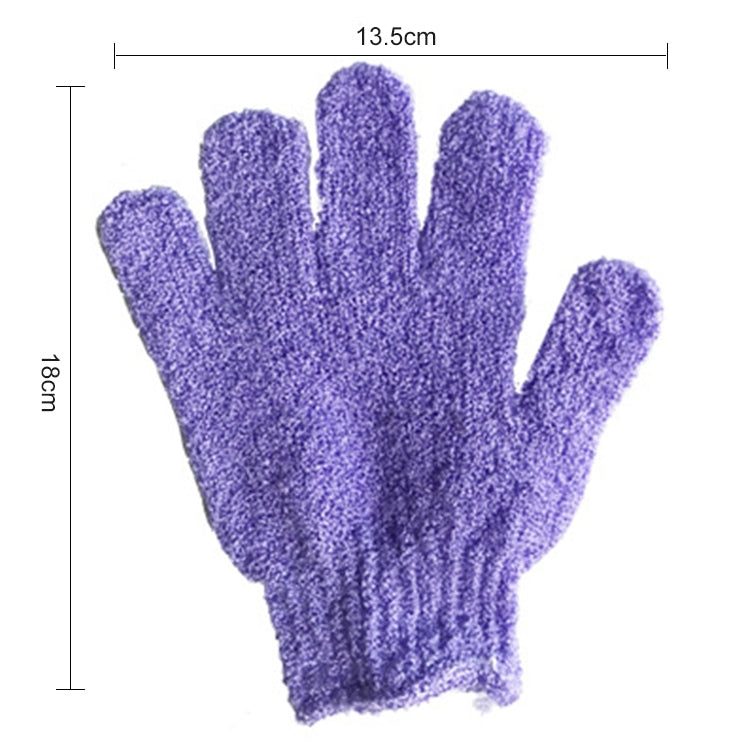 5 PCS Shower Bath Gloves Exfoliating Spa Massage Scrub Body Glove(Purple) - Home & Garden by buy2fix | Online Shopping UK | buy2fix