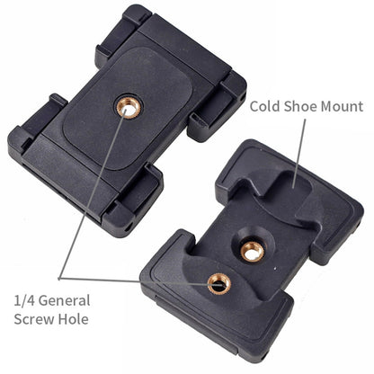 Xiletu Xj-12 Live Broadcast Bracket Fixing Clip Tripod Mount Phone Clamp with 1/4 inch Screw Holes & Cold Shoe Base - Camera Accessories by Xiletu | Online Shopping UK | buy2fix