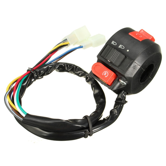 7/8 inch 22mm Handlebar 8-Wires Left Switch Chinese 110cc Motorcycle ATV Quad 3 Functions - Electrical System by buy2fix | Online Shopping UK | buy2fix