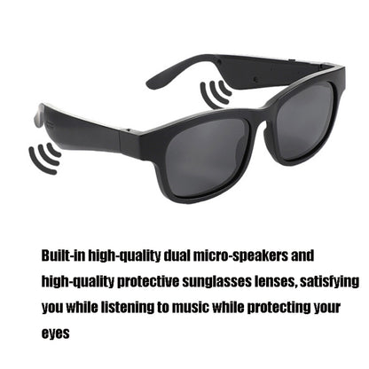 A12 Smart Bluetooth Audio Sunglasses Bluetooth Glasses(Black) - Bluetooth Earphone by buy2fix | Online Shopping UK | buy2fix