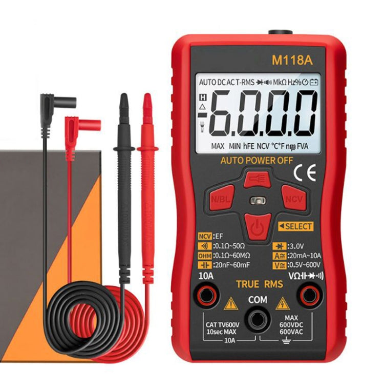 ANENG M118A High-Precision Automatic Range Multimeter Multi-Function Small Electrician Instrumentation Digital Universal Meter - Consumer Electronics by ANENG | Online Shopping UK | buy2fix