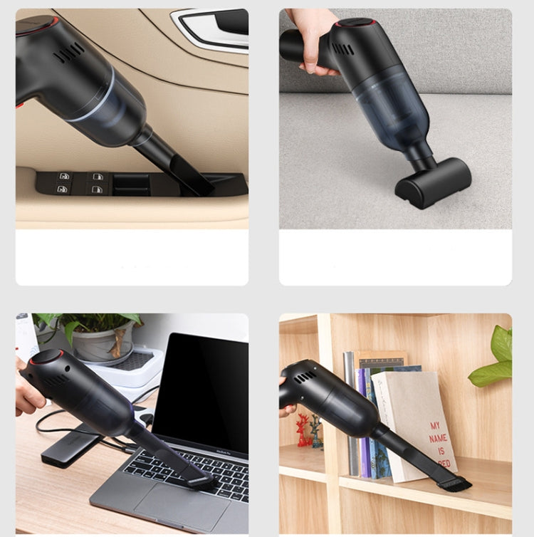 SHANEN 120W 8000Pa Car Vacuum Cleaner Car Wireless Charging High-Power Powerful Mini Handheld Vacuum Cleaner  White - Vacuum Cleaner by buy2fix | Online Shopping UK | buy2fix