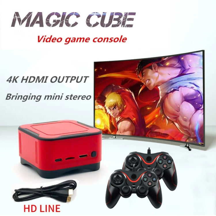 M12 Mini Cube Arcade Game Console HD TV Game Player Support TF Card with Black+Red Controllers 128G - Pocket Console by buy2fix | Online Shopping UK | buy2fix