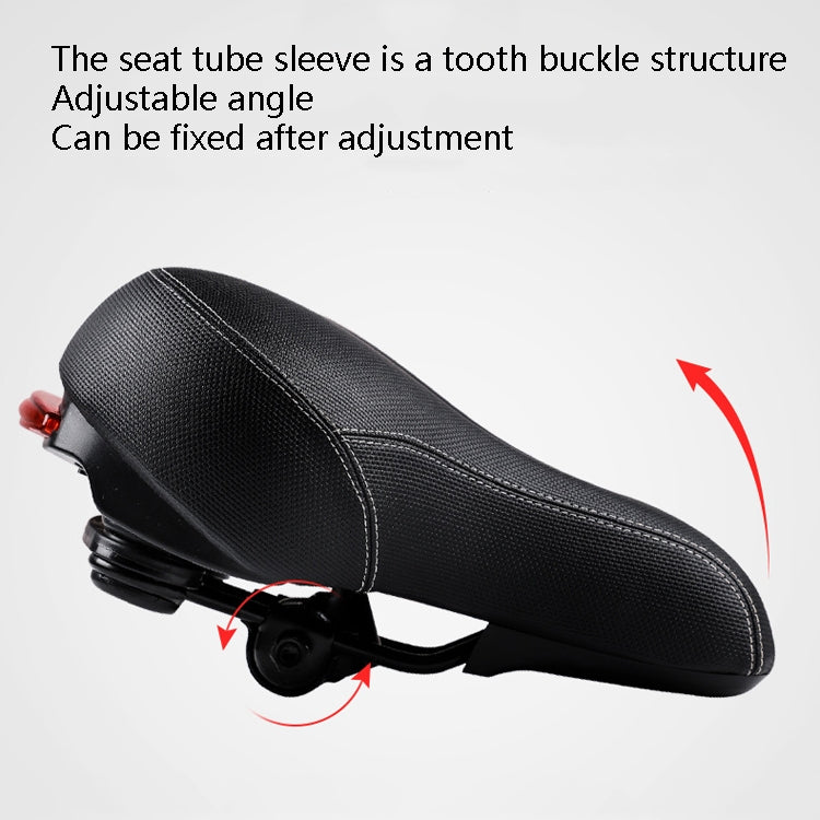 Bicycle Seat With Taillights With Light Mountain Bike Bicycle Saddle Seat Cushion(Black) - Outdoor & Sports by buy2fix | Online Shopping UK | buy2fix