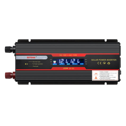 XUYUAN 6000W Car Inverter LCD Display Converter, US Plug, Specification: 12V-110V - Modified Square Wave by buy2fix | Online Shopping UK | buy2fix