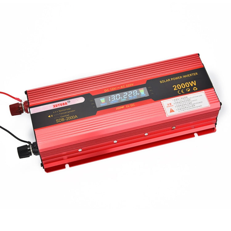 XUYUAN 2000W Car Battery Inverter with LCD Display, Specification: 12V to 110V -  by XUYUAN | Online Shopping UK | buy2fix