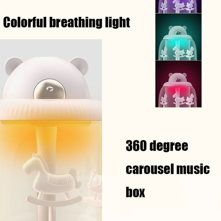 MJ010 USB Air Humidifier Home Small Bedroom Desktop Carousel Air Humidifier with Music Box, Product specifications: Battery Type(Pink) - Home & Garden by buy2fix | Online Shopping UK | buy2fix