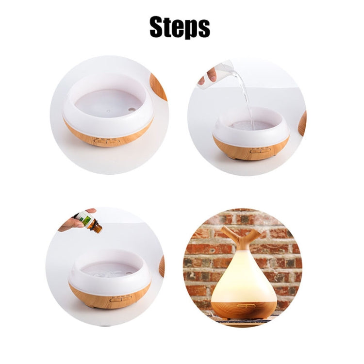 YCTA-008 Household Mute Small Wood Grain Colorful Light Aroma Diffuser Night Tree Air Humidifier, Product specifications: US Plug(Deep Wood Grain) - Home & Garden by buy2fix | Online Shopping UK | buy2fix