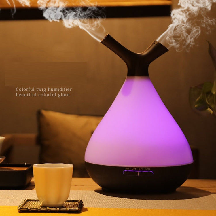 YCTA-008 Household Mute Small Wood Grain Colorful Light Aroma Diffuser Night Tree Air Humidifier, Product specifications: UK Plug(Light Wood Grain) - Home & Garden by buy2fix | Online Shopping UK | buy2fix