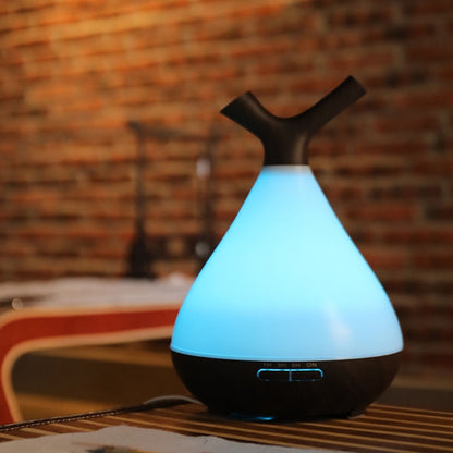 YCTA-008 Household Mute Small Wood Grain Colorful Light Aroma Diffuser Night Tree Air Humidifier, Product specifications: UK Plug(Light Wood Grain) - Home & Garden by buy2fix | Online Shopping UK | buy2fix