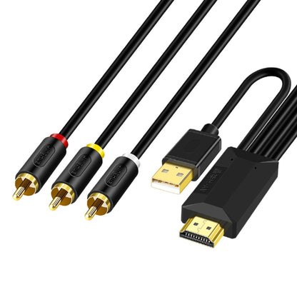 3m JingHua HDMI-3RCA HDMI To 3RCA Conversion Cable Set-Top TV Projector AV Lotus Converter Cable - Cable by JingHua | Online Shopping UK | buy2fix