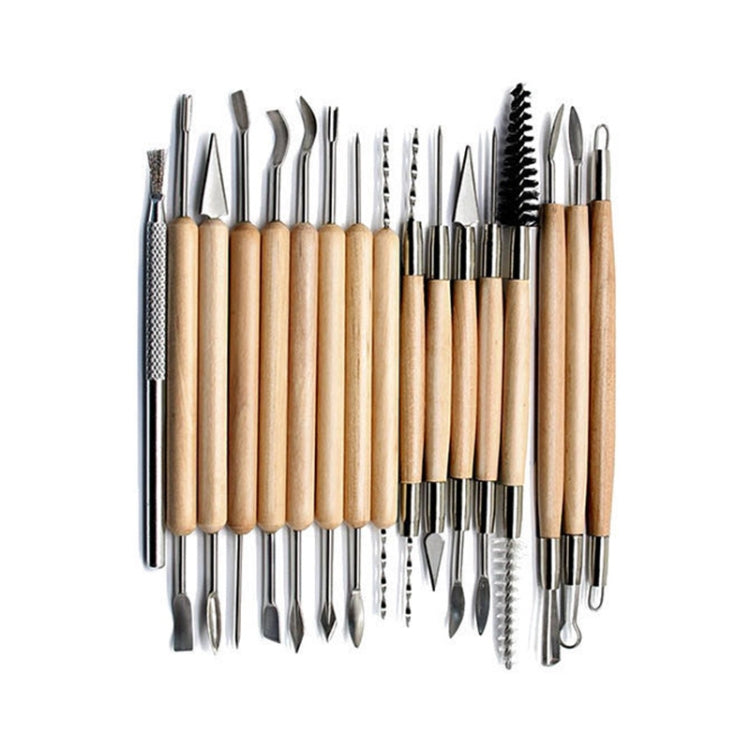 30 In 1 Wooden Pottery Clay Tools Multi-Function Clay Sculpture Tools - Home & Garden by buy2fix | Online Shopping UK | buy2fix