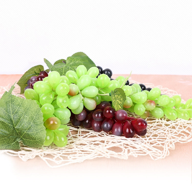 2 Bunches 110 Green Grapes Simulation Fruit Simulation Grapes PVC with Cream Grape Shoot Props - Camera Accessories by buy2fix | Online Shopping UK | buy2fix