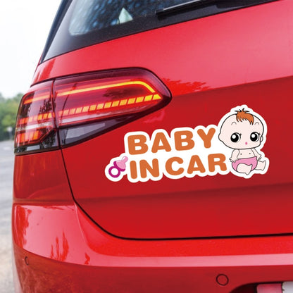 10 PCS There Is A Baby In The Car Stickers Warning Stickers Style: CT203 Baby J Girl Magnetic Stickers - Warning Sticker by buy2fix | Online Shopping UK | buy2fix