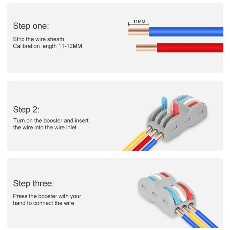 5pcs LT-3 3 In 3 Out Colorful Quick Line Terminal Multi-Function Dismantling Wire Connection Terminal - Connectors & Terminals by buy2fix | Online Shopping UK | buy2fix