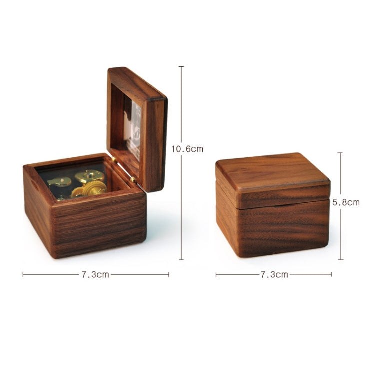 Frame Style Music Box Wooden Music Box Novelty Valentine Day Gift,Style: Rosewood Gold-Plated Movement - Home & Garden by buy2fix | Online Shopping UK | buy2fix