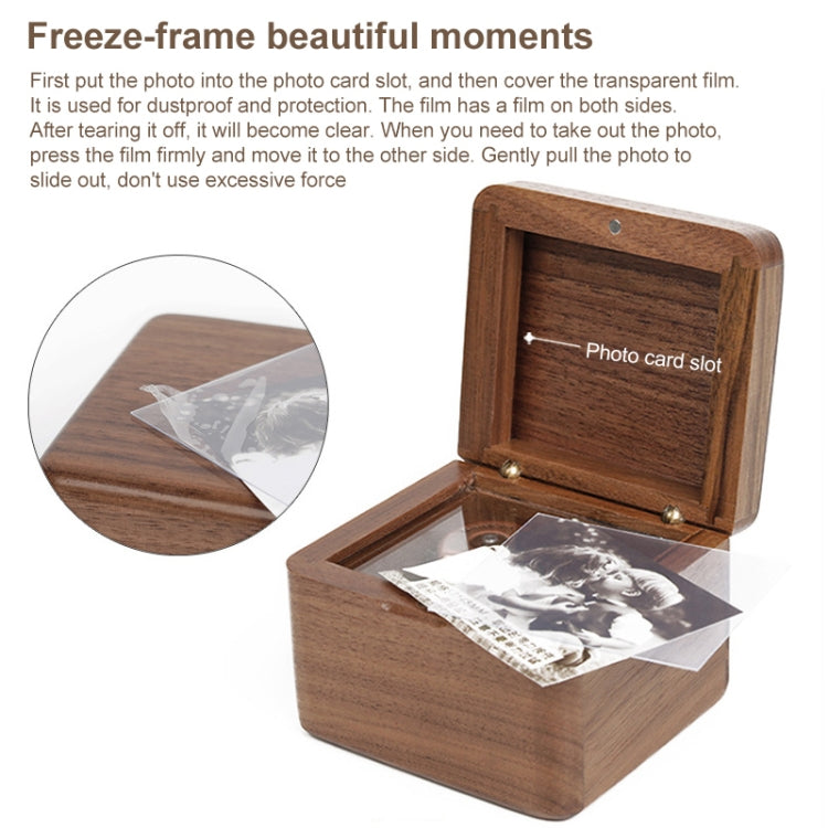 Frame Style Music Box Wooden Music Box Novelty Valentine Day Gift,Style: Rosewood Gold-Plated Movement - Home & Garden by buy2fix | Online Shopping UK | buy2fix