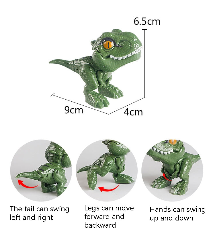 4 PCS Children Fun Doll Bite Finger Dinosaur Small Toys Simulation Tyrannosaurus Toys, Colour: Green-OPP Bag - Model Toys by buy2fix | Online Shopping UK | buy2fix