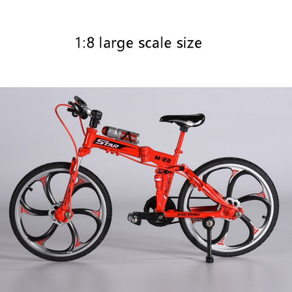 1:8 Scale Simulation Alloy Bicycle Model Mini Bicycle Toy Decoration(Road Bike-Blue) - Model Toys by buy2fix | Online Shopping UK | buy2fix
