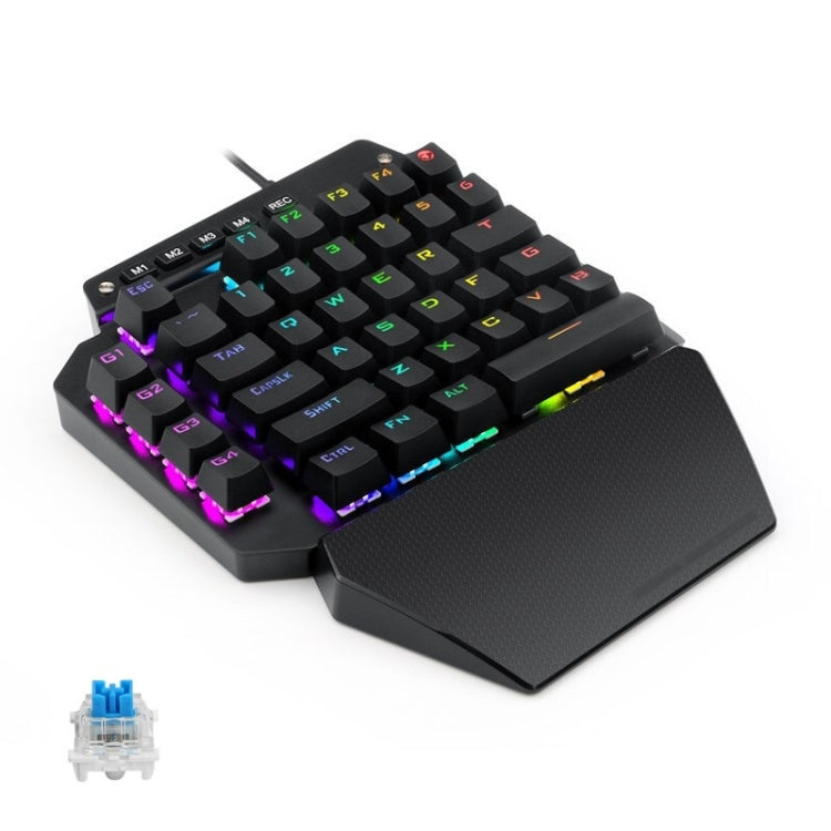 K700 44 Keys RGB Luminous Switchable Axis Gaming One-Handed Keyboard, Cable Length: 1m(Blue Shaft) - Wired Keyboard by buy2fix | Online Shopping UK | buy2fix