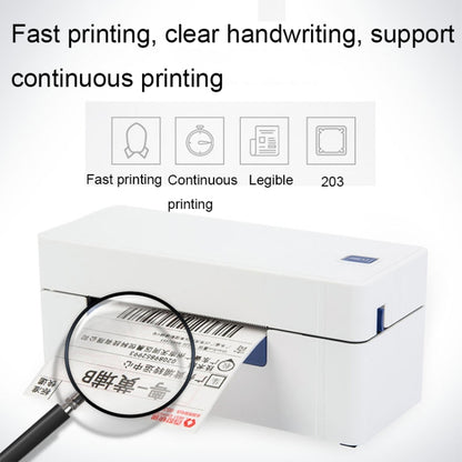 QIRUI 104mm Express Order Printer Thermal Self-adhesive Label Printer, Style:QR-488(UK Plug) - Consumer Electronics by buy2fix | Online Shopping UK | buy2fix