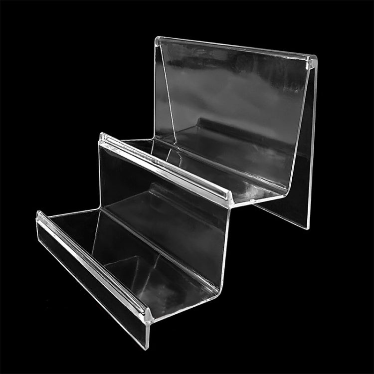 10 PCS Thickened Transparent Wallet Holder Plastic Phone Mask Display Stand Counter Display Stand,Specification: No. 4 2 Layer - Desktop Holder by buy2fix | Online Shopping UK | buy2fix