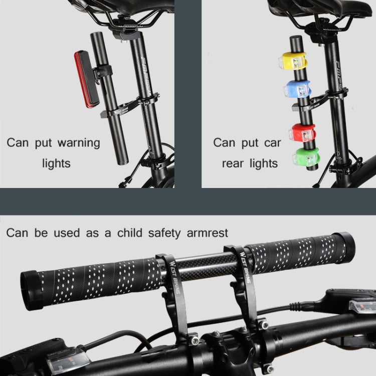 WEST BIKING YP0719246 Bicycle Light Code Table Extension Frame Specification: Carbon Fiber - Holders by WEST BIKING | Online Shopping UK | buy2fix