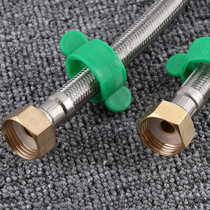 2 PCS 1.5m Copper Hat 304 Stainless Steel Metal Knitting Hose Toilet Water Heater Hot And Cold Water High Pressure Pipe 4/8 inch DN15 Connecting Pipe - Home & Garden by buy2fix | Online Shopping UK | buy2fix