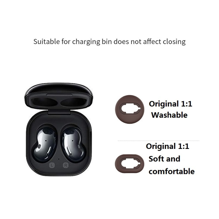 2 Sets Bluetooth Earphone Silicone Earplug Caps For Samsung Galaxy Buds Live(White-2 Pairs) - Apple Accessories by buy2fix | Online Shopping UK | buy2fix