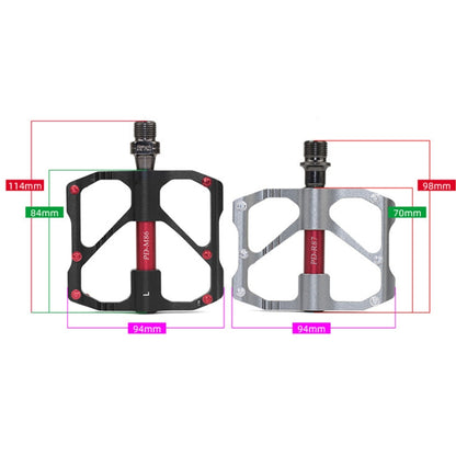 PD-M86C  1 Pair PROMEND Bicycle Road Bike Mountain Bike 3 Palin Carbon Fiber Bearing Pedal(Black) - Pedals by PROMEND | Online Shopping UK | buy2fix