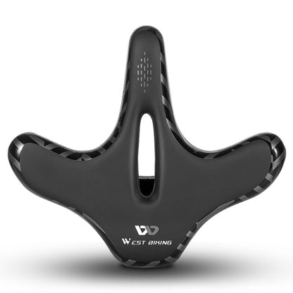 WEST BIKING YP0801122 Bicycle Mountain Bike Large Cushion Leisure And Comfortable Bicycle Saddle(Black Wild Goose) - Outdoor & Sports by WEST BIKING | Online Shopping UK | buy2fix