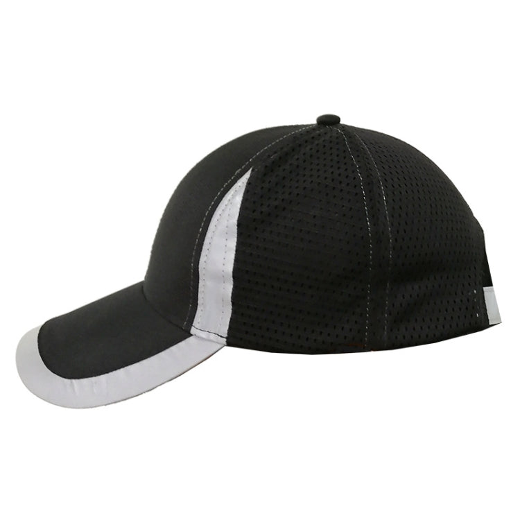 Reflective Safety Baseball Cap Breathable Construction Site Outdoor Construction Mesh Cap, Colour: Black - Workplace Safety Supplies by buy2fix | Online Shopping UK | buy2fix
