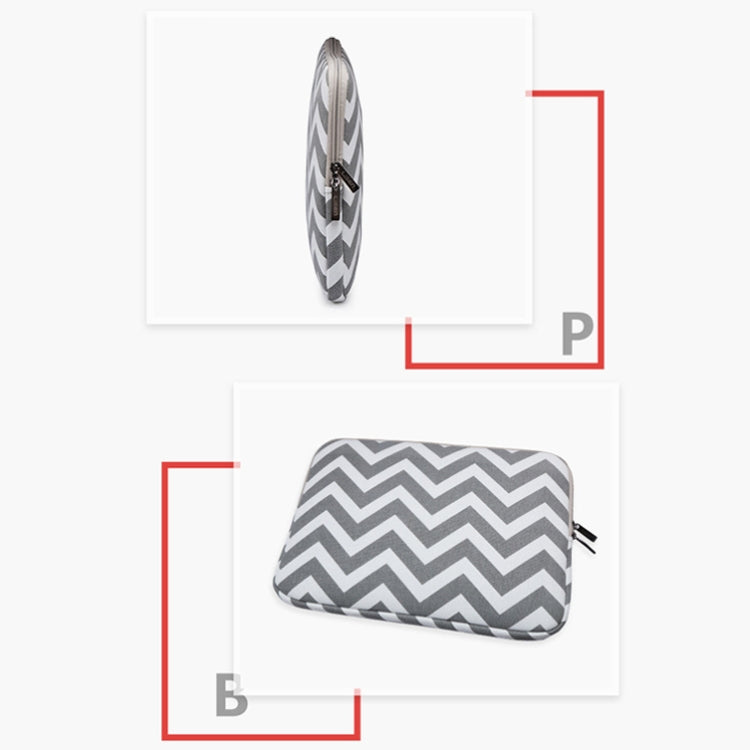 LiSEN LS-525 Wavy Pattern Notebook Liner Bag, Size: 10 inches(Gray) - 10 - 11 inch by LiSEN | Online Shopping UK | buy2fix