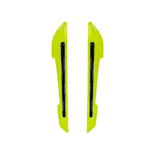 4 Sets Car Reflective Sticker Door Border Anti-Collision Strip Leaf Board Personality Rear View Mirror Warning Sticker(Green) - In Car by buy2fix | Online Shopping UK | buy2fix