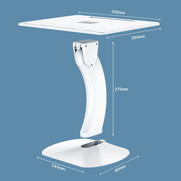 Oatsbasf 03363 Laptop Heightening Bracket Multifunctional Portable Foldable Desktop Stand(White) - Computer & Networking by Oatsbasf | Online Shopping UK | buy2fix