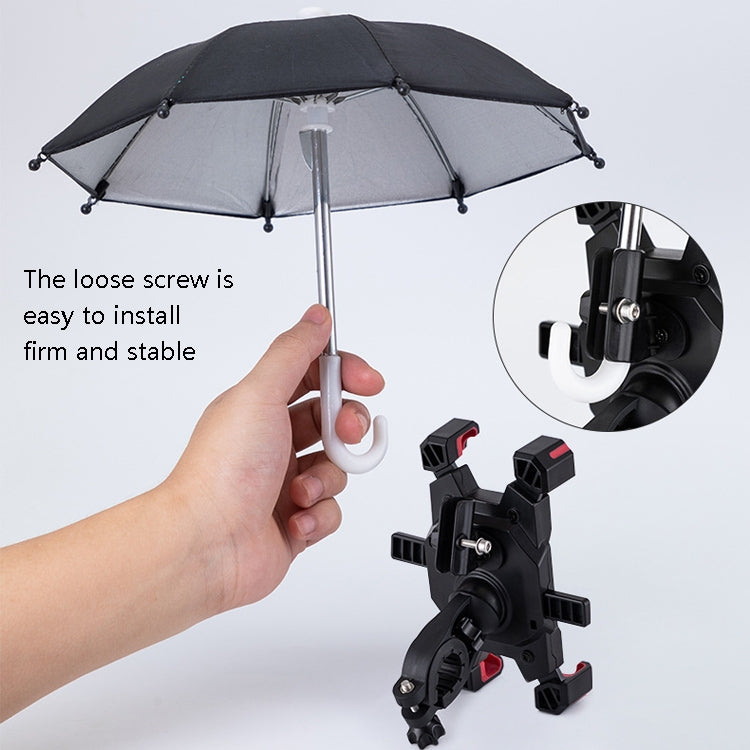 CYCLINGBOX Bicycle Mobile Phone Bracket With Parasol Rider Mobile Phone Frame, Style: Handlebar Installation (Black) - Holders by CYCLINGBOX | Online Shopping UK | buy2fix