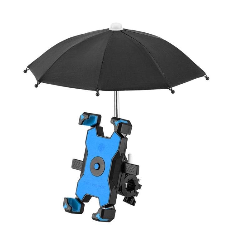 CYCLINGBOX Bicycle Mobile Phone Bracket With Parasol Rider Mobile Phone Frame, Style: Handlebar Installation (Bue) - Holders by CYCLINGBOX | Online Shopping UK | buy2fix