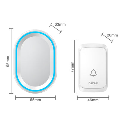 CACAZI A80 1 For 1 Wireless Music Doorbell without Battery, Plug:UK Plug(White) - Security by CACAZI | Online Shopping UK | buy2fix