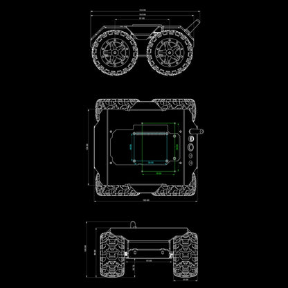 Waveshare WAVE ROVER Flexible Expandable 4WD Mobile Robot Chassis, Onboard ESP32 Module(UK Plug) - Robotics Accessories by Waveshare | Online Shopping UK | buy2fix