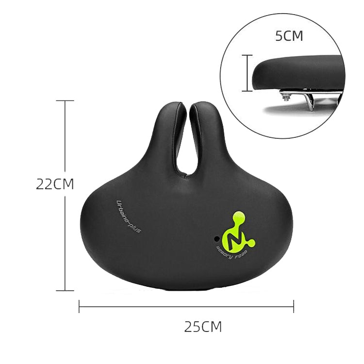 Bike No Nasal Seat Mountain Bike Saddle Comfortable Shock Absorption Bicycle Outdoor Cycling Accessories Saddle(Black) - Outdoor & Sports by buy2fix | Online Shopping UK | buy2fix