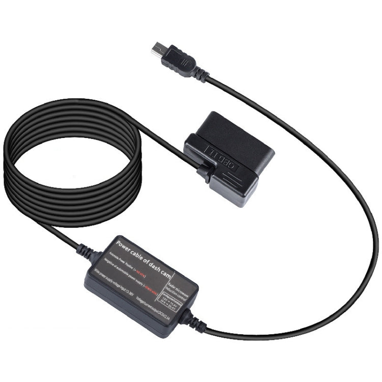 H525 Driving Recorder OBD Radar Line Microwave Induction Antihyline With Low Voltage Protection Car Power Cable(Mini Straight) - In Car by buy2fix | Online Shopping UK | buy2fix