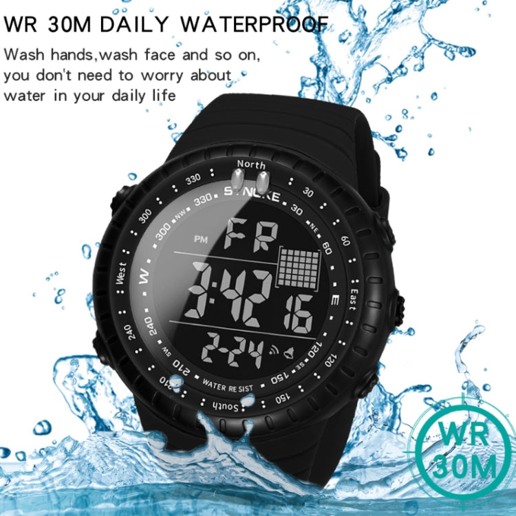 SYNOKE 8209 Multifunctional Sports Swimming Waterproof Luminous Alarm Men Electronic Watch(Black) - LED Digital Watches by SYNOKE | Online Shopping UK | buy2fix