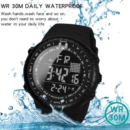 SYNOKE 8209 Multifunctional Sports Swimming Waterproof Luminous Alarm Men Electronic Watch(Black) - LED Digital Watches by SYNOKE | Online Shopping UK | buy2fix