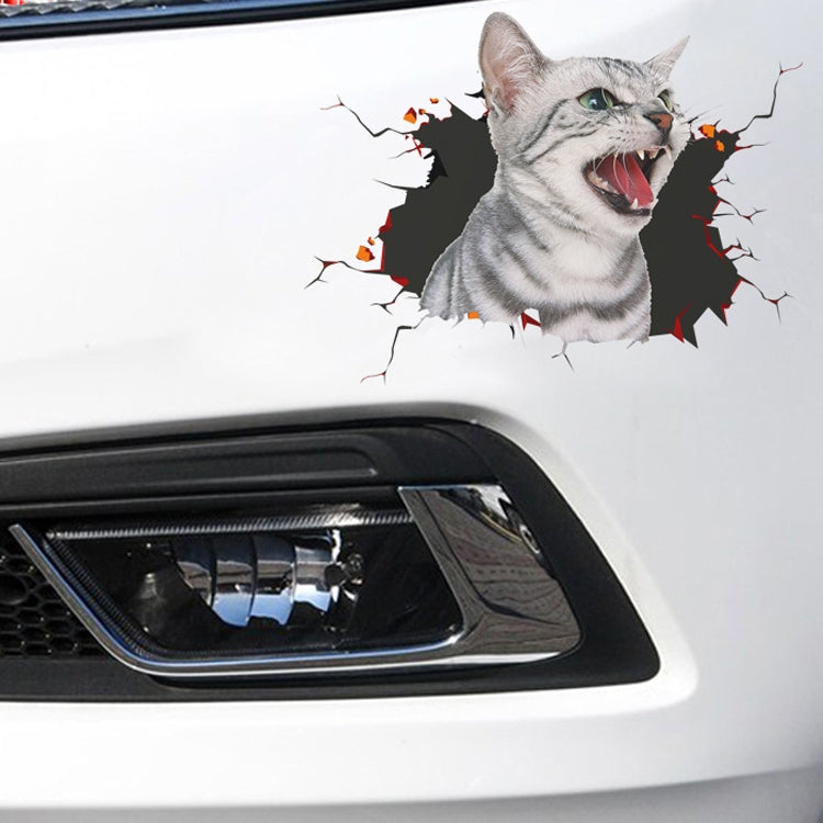 4 PCS 3D Simulation Animal Personality Car Stickers Glass Car Door Scratches Decorative Occlusion Stickers(Dog Head) - In Car by buy2fix | Online Shopping UK | buy2fix