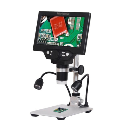 G1200D 7 Inch LCD Screen 1200X Portable Electronic Digital Desktop Stand Microscope(US Plug With Battery) - Digital Microscope by buy2fix | Online Shopping UK | buy2fix